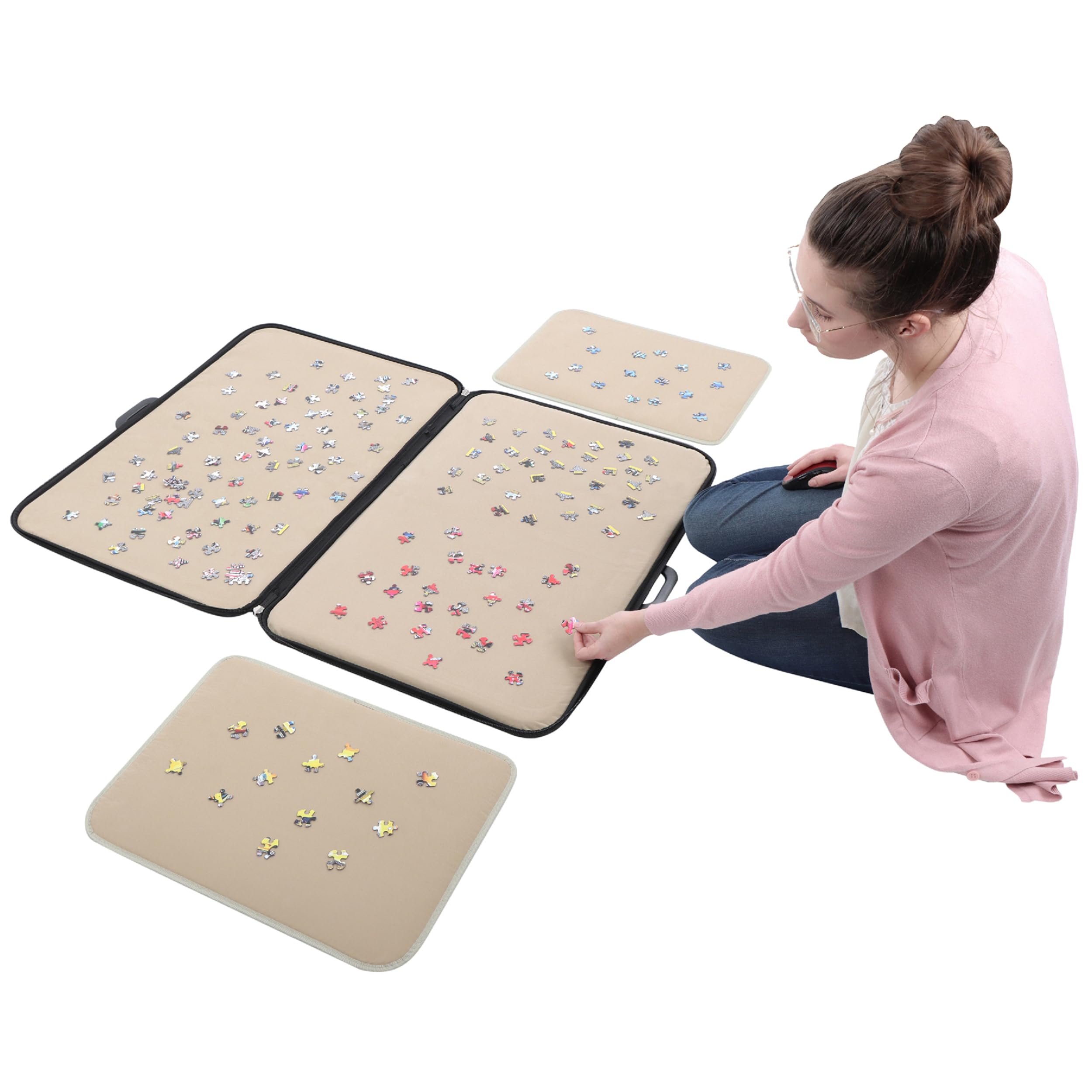 小物 JJJ Jigitz Jigsaw Puzzle Board Carrying Case - Zip-Up Portable Puzzle